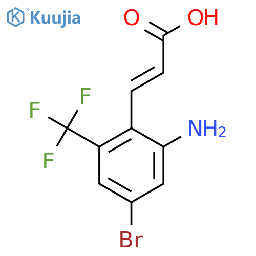 2-Amino-4-bromo-6-(trifluoromethyl)cinnamic acid structure