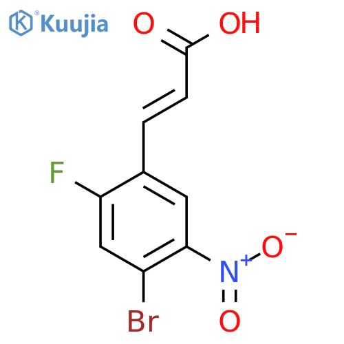 4-Bromo-2-fluoro-5-nitrocinnamic acid structure