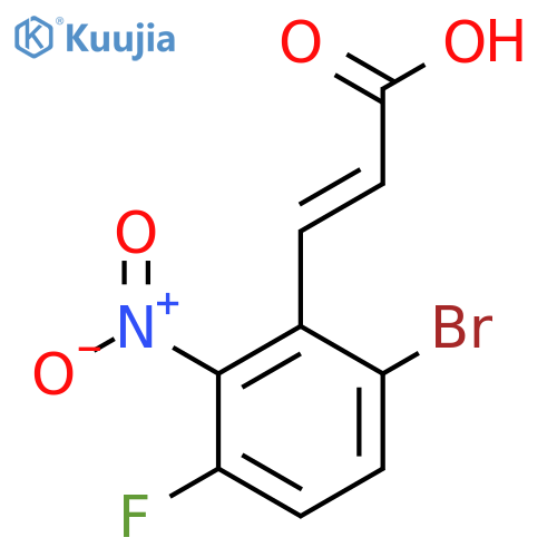 6-Bromo-3-fluoro-2-nitrocinnamic acid structure