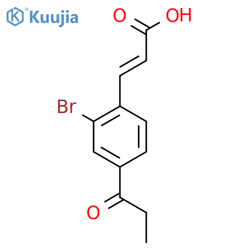 2-Bromo-4-propionylcinnamic acid structure
