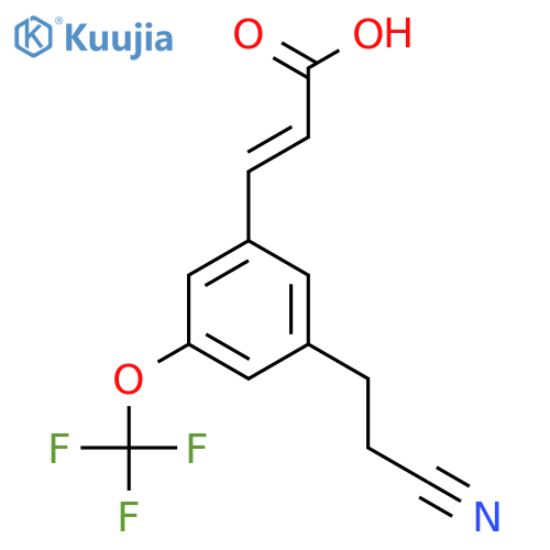 3-(2-Cyanoethyl)-5-(trifluoromethoxy)cinnamic acid structure