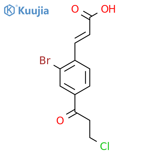 2-Bromo-4-(3-chloropropanoyl)cinnamic acid structure