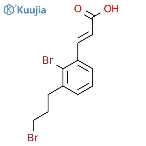 2-Bromo-3-(3-bromopropyl)cinnamic acid structure