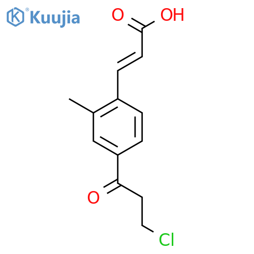 4-(3-Chloropropanoyl)-2-methylcinnamic acid structure