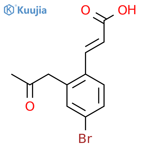 4-Bromo-2-(2-oxopropyl)cinnamic acid structure
