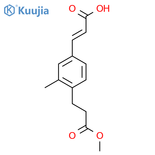 4-(3-Methoxy-3-oxopropyl)-3-methylcinnamic acid structure