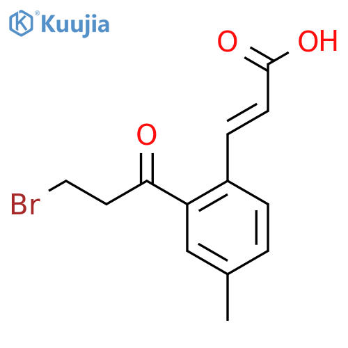 2-(3-Bromopropanoyl)-4-methylcinnamic acid structure
