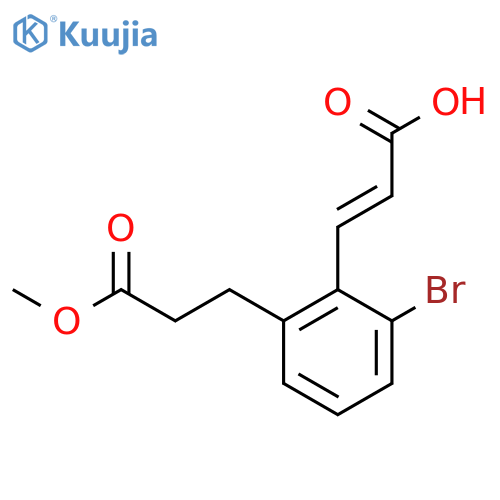 2-Bromo-6-(3-methoxy-3-oxopropyl)cinnamic acid structure