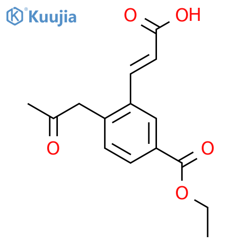 Ethyl 3-(2-carboxyvinyl)-4-(2-oxopropyl)benzoate structure