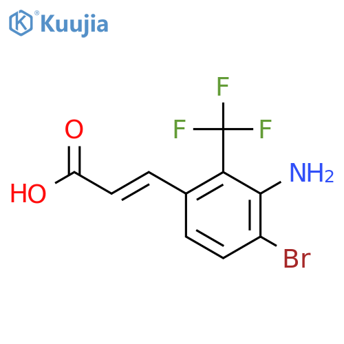3-Amino-4-bromo-2-(trifluoromethyl)cinnamic acid structure