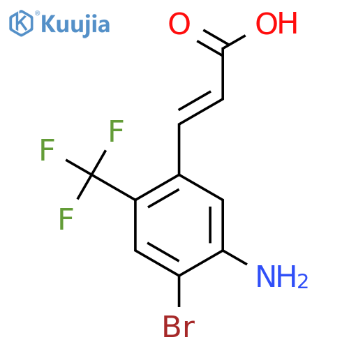 5-Amino-4-bromo-2-(trifluoromethyl)cinnamic acid structure
