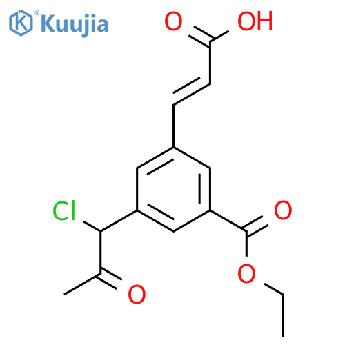 Ethyl 3-(2-carboxyvinyl)-5-(1-chloro-2-oxopropyl)benzoate structure