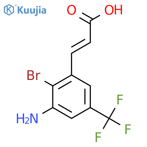 3-Amino-2-bromo-5-(trifluoromethyl)cinnamic acid structure