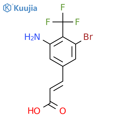 3-Amino-5-bromo-4-(trifluoromethyl)cinnamic acid structure