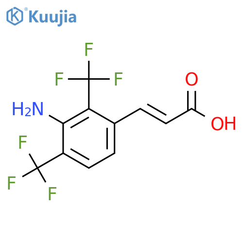 3-Amino-2,4-bis(trifluoromethyl)cinnamic acid structure