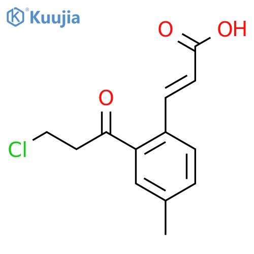 2-(3-Chloropropanoyl)-4-methylcinnamic acid structure