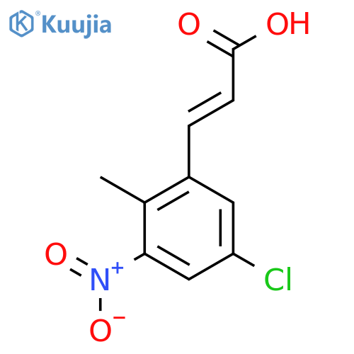5-Chloro-2-methyl-3-nitrocinnamic acid structure