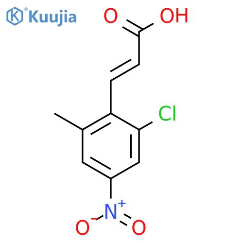 2-Chloro-6-methyl-4-nitrocinnamic acid structure