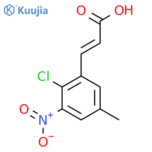 2-Chloro-5-methyl-3-nitrocinnamic acid structure