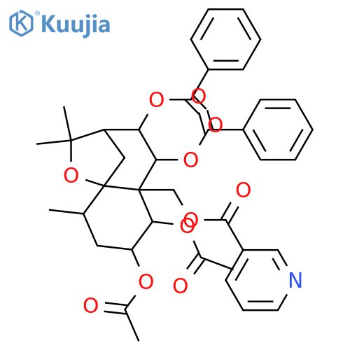 1,2,8,9,14-Pentahydroxydihydro-β-agarofuran; (1α,2α,8α,9α)-form, 14-O-(3-Pyridinecarbonyl), 8,9-dibenzoyl, 1,2-di-Ac structure