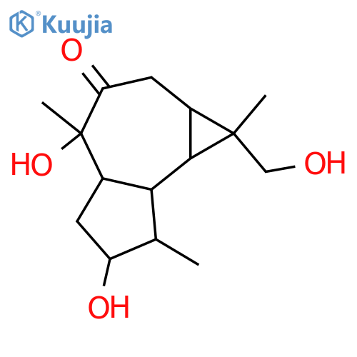 3,10,12-Trihydroxy-9-aromadendranone; (1α,3α,4β,5α,6β,7β,10α,11β)-form structure
