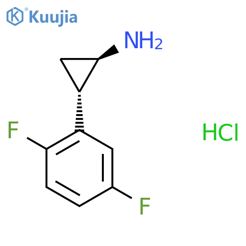 (1R,2S)-2-(2,5-Difluorophenyl)cyclopropan-1-amine hydrochloride structure