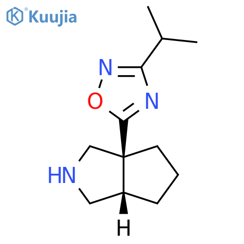 Cyclopenta[c]pyrrole, octahydro-3a-[3-(1-methylethyl)-1,2,4-oxadiazol-5-yl]-, (3aS,6aS)- structure