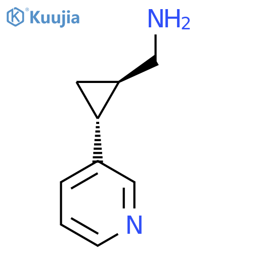 [(1R,2R)-2-(pyridin-3-yl)cyclopropyl]methanamine structure