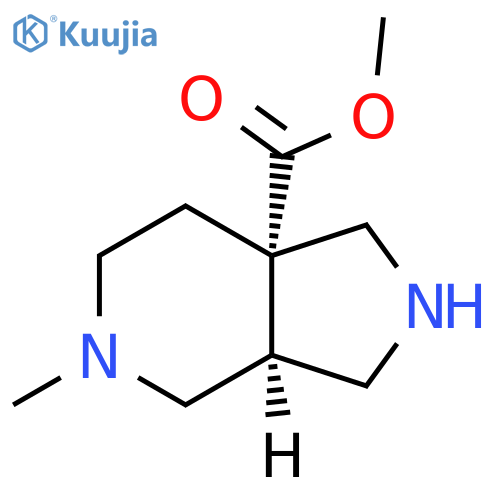 methyl (3aS,7aS)-5-methyl-octahydro-1H-pyrrolo[3,4-c]pyridine-7a-carboxylate structure