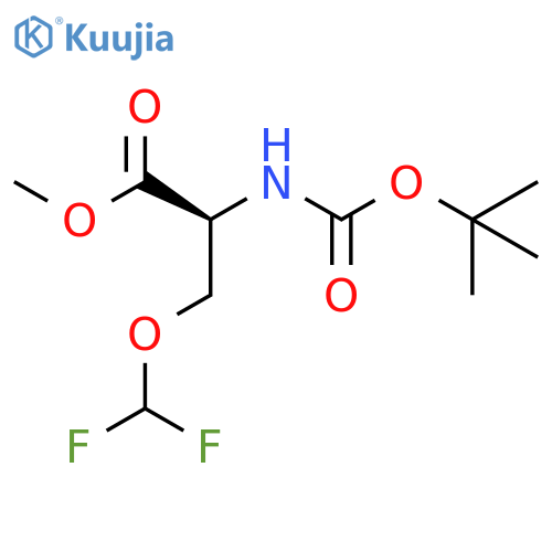 L-Serine, O-(difluoromethyl)-N-[(1,1-dimethylethoxy)carbonyl]-, methyl ester structure