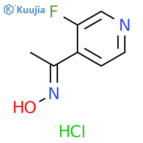 N-[1-(3-fluoropyridin-4-yl)ethylidene]hydroxylamine hydrochloride structure