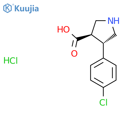 Trans-4-(4-chlorophenyl)pyrrolidine-3-carboxylic acid-HCl structure