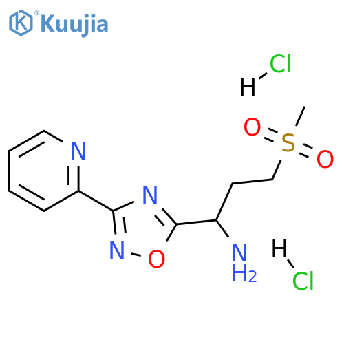 3-methanesulfonyl-1-3-(pyridin-2-yl)-1,2,4-oxadiazol-5-ylpropan-1-amine dihydrochloride structure