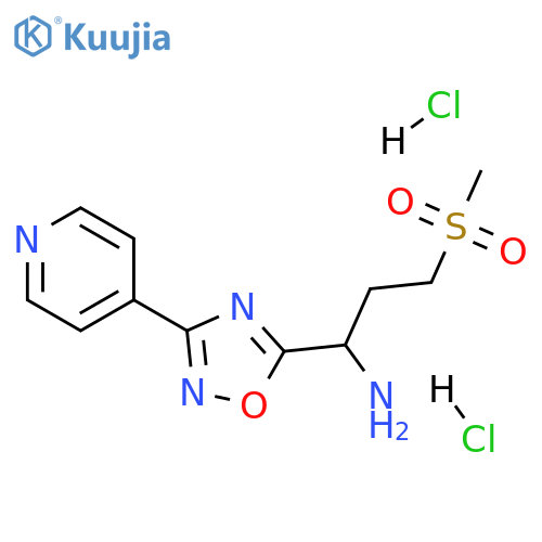 3-methanesulfonyl-1-3-(pyridin-4-yl)-1,2,4-oxadiazol-5-ylpropan-1-amine dihydrochloride structure