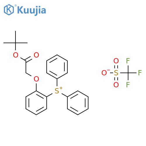 (TERT-BUTOXYCARBONYLMETHOXYPHENYL)DIPHENYLSULFONIUM TRIFLATE structure