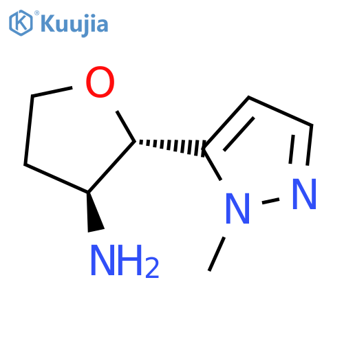 (2S,3S)-2-(1-methyl-1H-pyrazol-5-yl)oxolan-3-amine structure