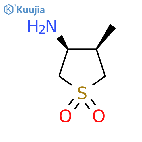 cis-4-methyl-1,1-dioxo-thiolan-3-amine structure