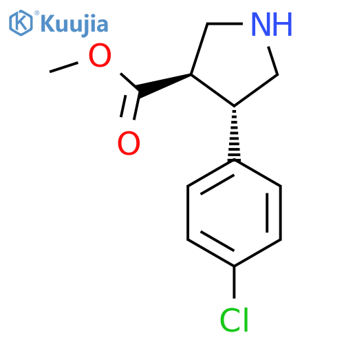 (3R,4S)-Methyl 4-(4-chlorophenyl)pyrrolidine-3-carboxylate structure