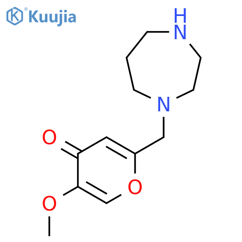 2-((1,4-diazepan-1-yl)methyl)-5-methoxy-4H-pyran-4-one structure