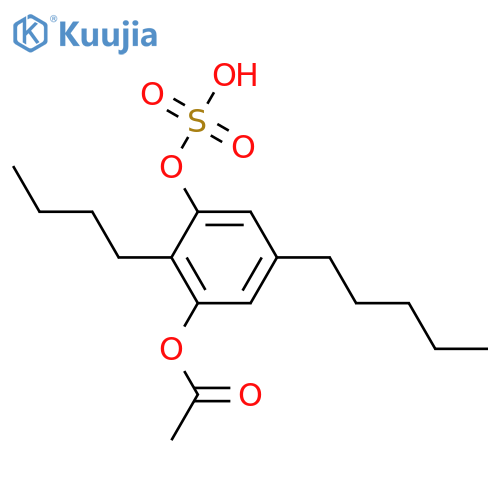 2-Butyl-5-pentyl-1,3-benzenediol; 3-Ac, 1-sulfate structure
