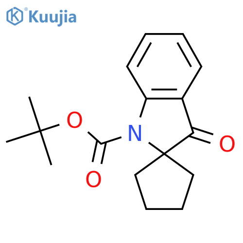 Tert-butyl 3'-oxo-1',3'-dihydrospiro[cyclopentane-1,2'-indole]-1'-carboxylate structure