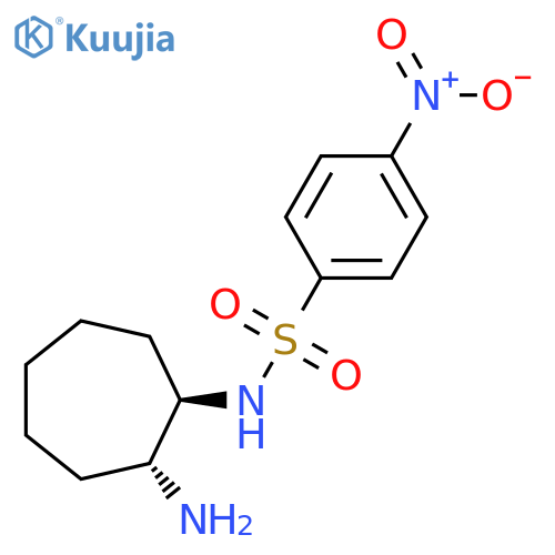 N-[(1R,2R)-2-aminocycloheptyl]-4-nitrobenzene-1-sulfonamide structure