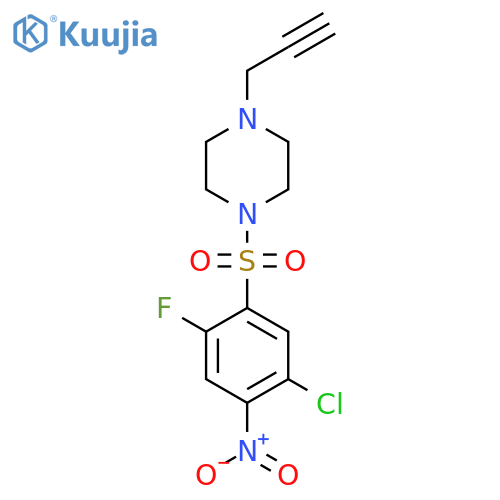 1-(5-Chloro-2-fluoro-4-nitrobenzenesulfonyl)-4-(prop-2-yn-1-yl)piperazine structure