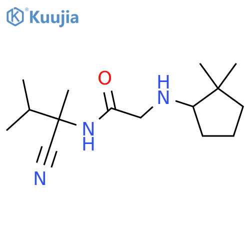 N-(1-cyano-1,2-dimethylpropyl)-2-[(2,2-dimethylcyclopentyl)amino]acetamide structure