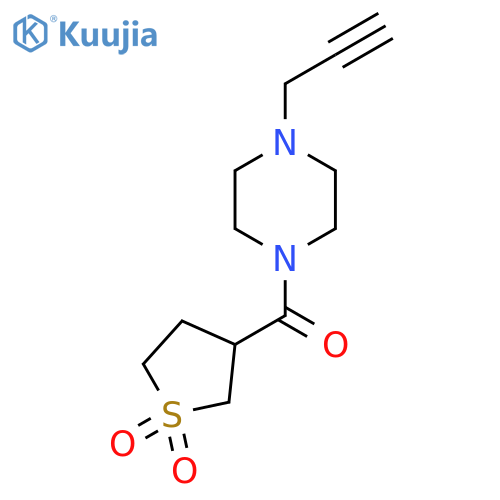 3-[4-(Prop-2-yn-1-yl)piperazine-1-carbonyl]-1lambda6-thiolane-1,1-dione structure