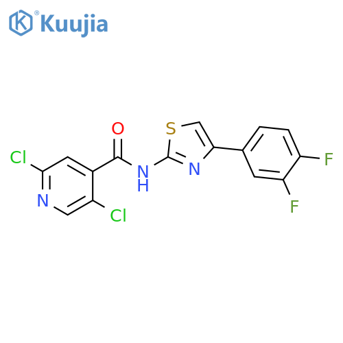 2,5-Dichloro-N-[4-(3,4-difluorophenyl)-2-thiazolyl]-4-pyridinecarboxamide structure