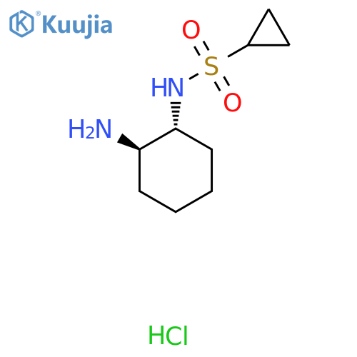 N-[(1R,2R)-2-aminocyclohexyl]cyclopropanesulfonamide hydrochloride structure