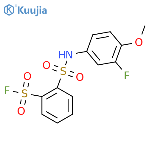 2-[(3-Fluoro-4-methoxyphenyl)sulfamoyl]benzene-1-sulfonyl fluoride structure