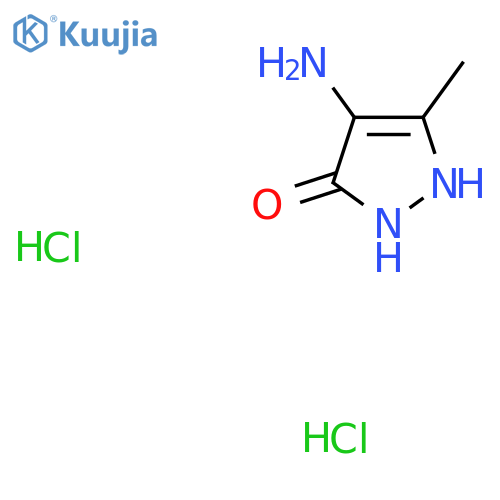 4-amino-5-methyl-2,3-dihydro-1H-pyrazol-3-one dihydrochloride structure
