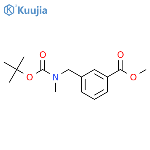 Methyl 3-(((tert-butoxycarbonyl)(methyl)amino)methyl)benzoate structure